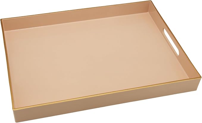 15.8" x 11.8" Blush Pink Plastic Serving Tray - Image 2