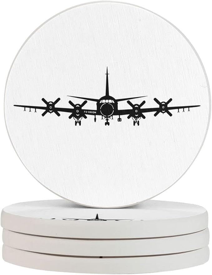 Drink Coasters P-3 Orion Plasma Set of 4, Ceramic Coasters Tabletop Protection by Unknown