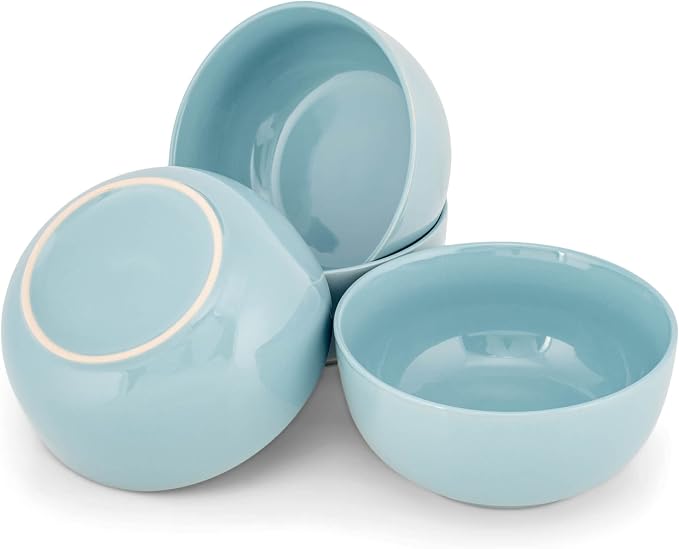 Elanze Designs Bistro Glossy Ceramic 6.5 inch Dinnerware Bowls Set of 4 - Image 5