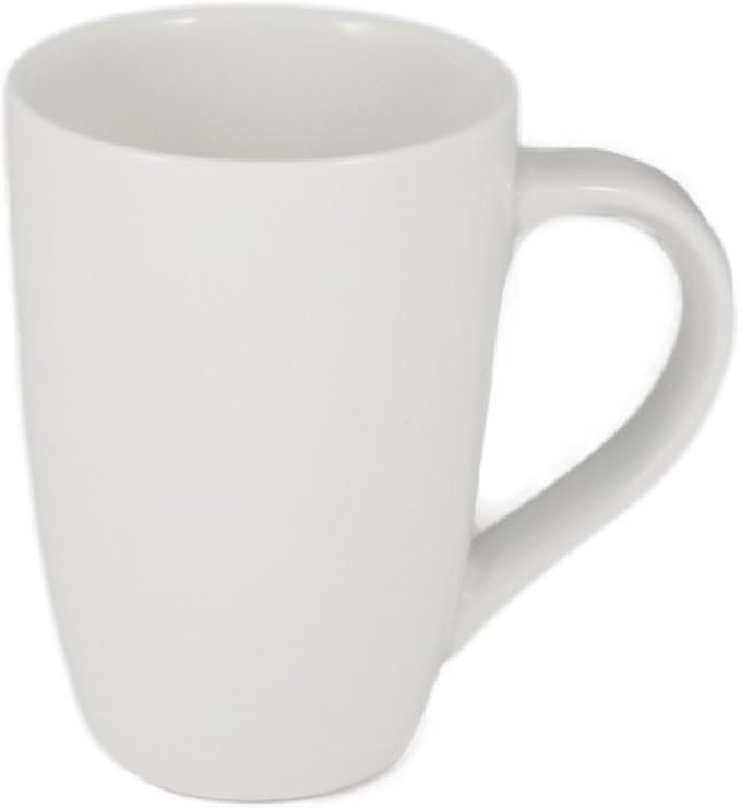 CAC China CupsMugs R-M8 8 oz Porcelain Tall Round Mug Super White 2.875x4 inch by CACChina