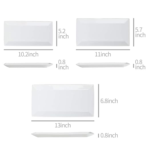 Amazon Basics 3-Piece Porcelain Serving Platters, Oven Safe, - Image 5