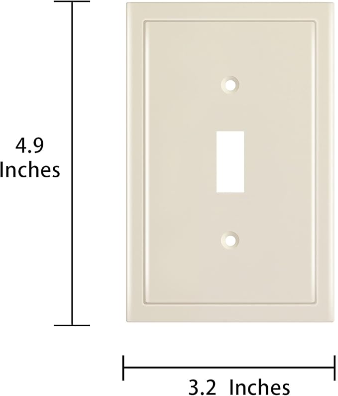 Modern Edge Decorative Wall Plate Switch Plate Outlet Cover, Durable Solid Zinc - Image 3