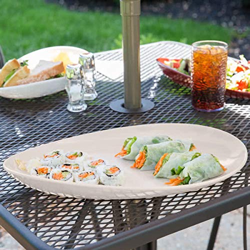 G.E.T. OP-1710-MA Heavy-Duty Shatterproof Plastic Oval Melamine Serving Platter - Image 7
