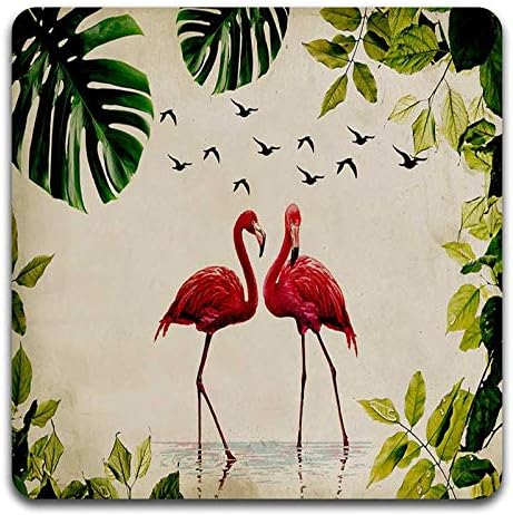 Beautiful Flamingo Square Coaster Set - Image 4