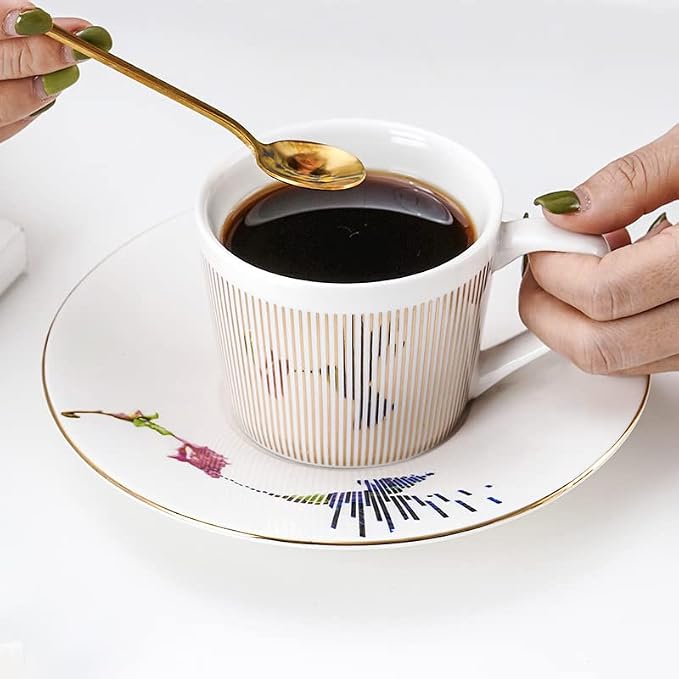 Mirror Cups and Saucers, Mirror Reflection coffee mug, Reflection Coffee Cup - Image 6
