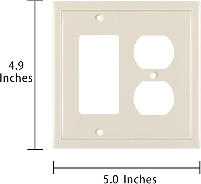 Modern Edge Decorative Wall Plate Switch Plate Outlet Cover, Durable Solid Zinc - Image 3
