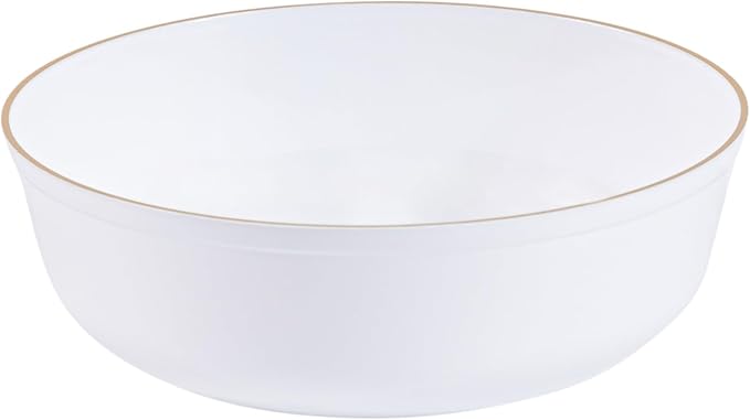 PLASTICPRO [30 Pack 6 OZ Bowls Edge Collection White by PLASTICPRO