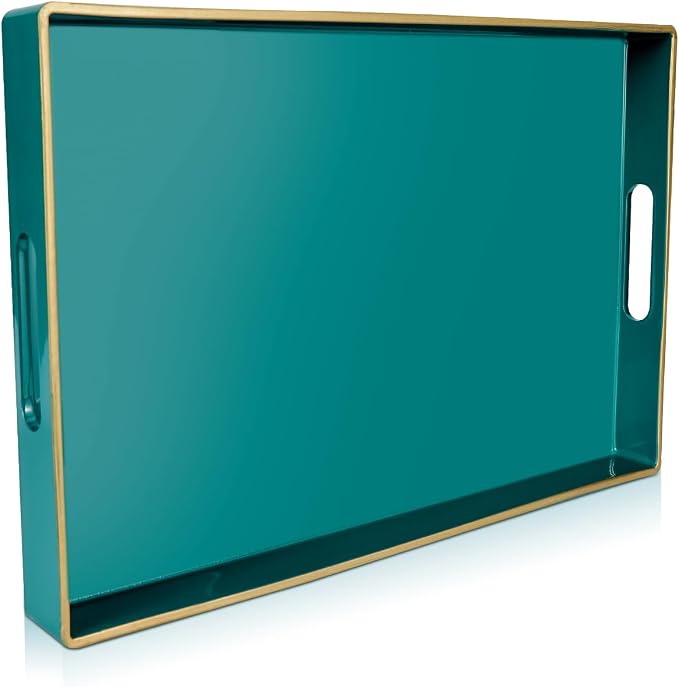 Gifturbo Teal Serving Tray, Rectangular Serving Trays by Gifturbo