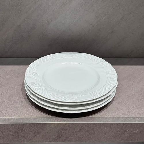 10 Inch Porcelain Dinner Plates Set of 4, Dishwasher safe, Microwave safe - Image 2