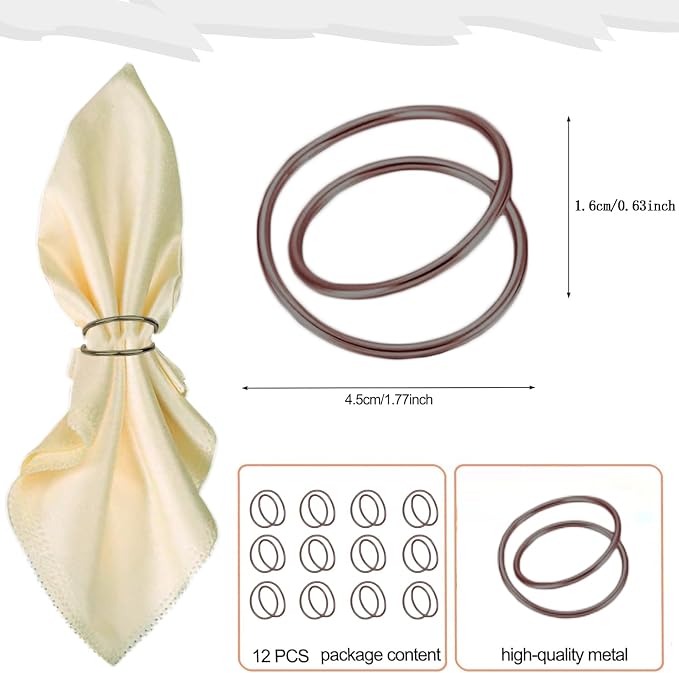 Dark Gray Napkin Rings - Image 2