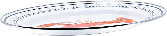 Golden Rabbit Enamelware Oval Platter, 12 x 16in, Lobster | 12 x 16in - Image 2