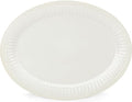 Lenox French Perle Groove White Stoneware Serving Platter | dishwasher safe by Lenox