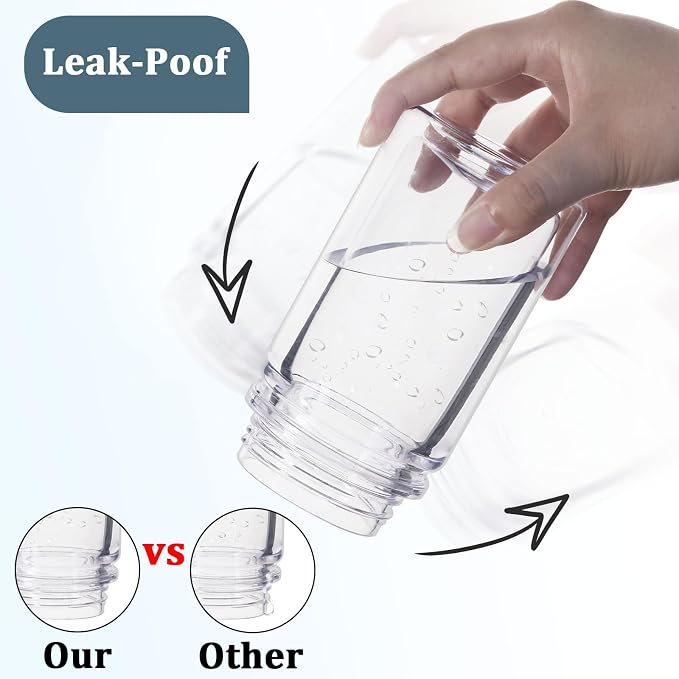 8 Pack 10 Oz Plastic Snow Globe Tumbler - Image 2