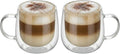 10oz Double Walled Glass Coffee Mugs Set of 2, Borosilicate Glass Cup, Heat & by BEoneBEwin