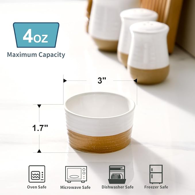 Ramekins 4 OZ Oven Safe, Mini Dessert Bowls - Image 2