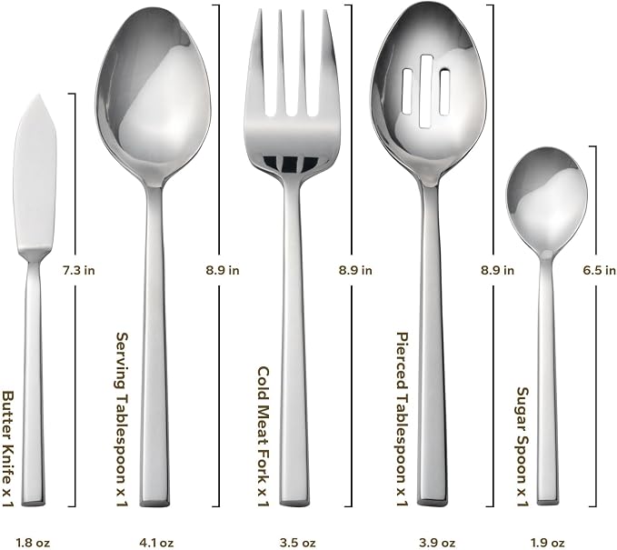 Alata Cube 65-Piece Forged Stainless Steel Flatware Set Cutlery Set - Image 5