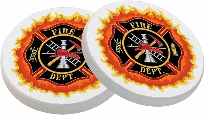 oFloral Firefighter Sign Coasters by oFloral