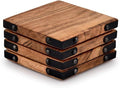 Acacia Wood Square Coasters Protection Tabletop, Countertop and Surfaces Size: by Samhita