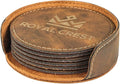 Custom Engraved Coasters | Personalized Leather Coaster | Set of 6 | Drink by AMERICAN+PERSONALIZED