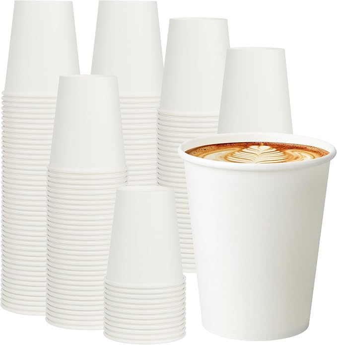 1000 Pack 8 oz Paper Cups, Disposable Coffee Cups, or Juice by VPACKDUO
