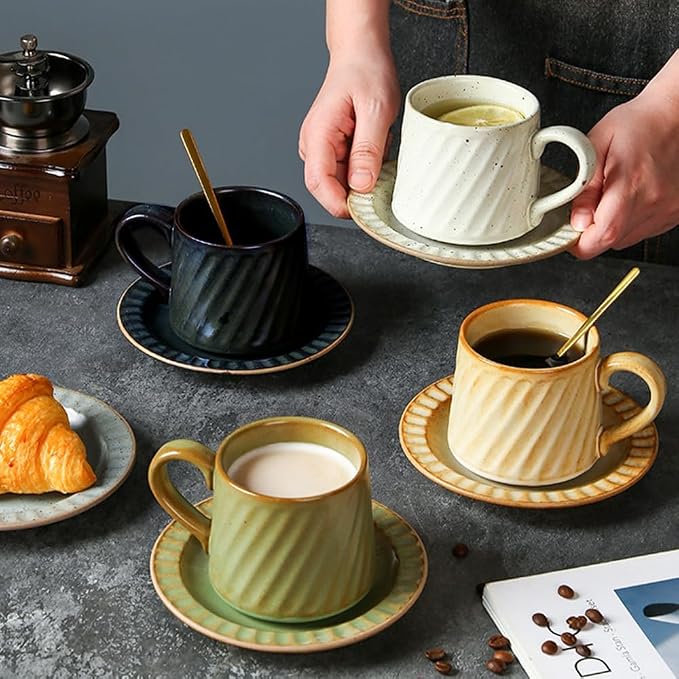 Vintage Ceramic Tea Cup and Saucer Set - Image 3