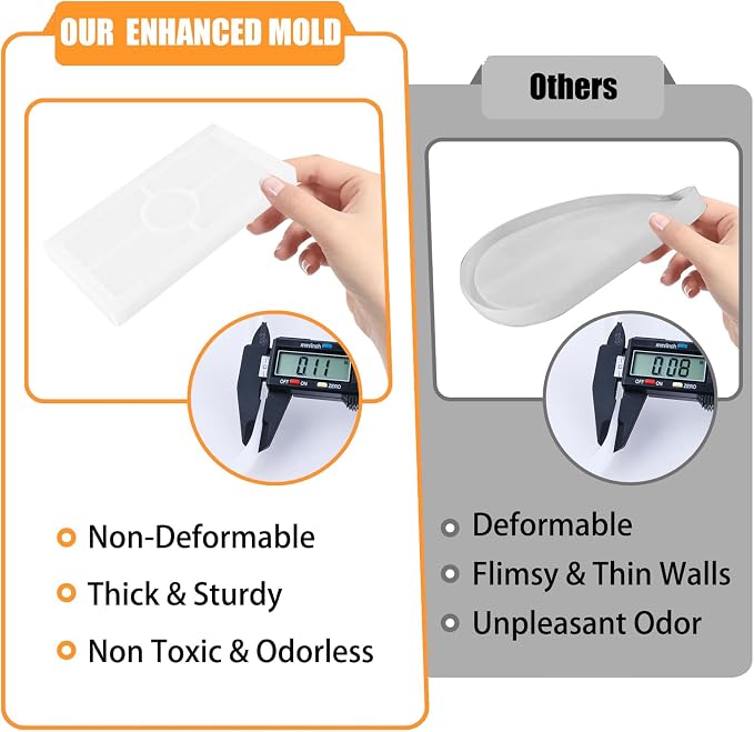 2 Pcs Rectangle Silicone Resin Molds - Image 5