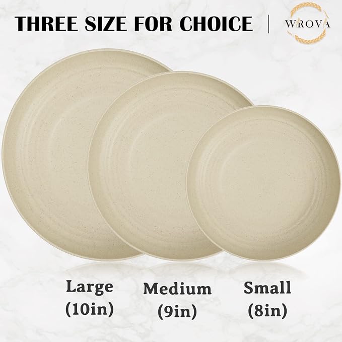 Wheat Straw Dinner Plates Set of 8 - Image 3