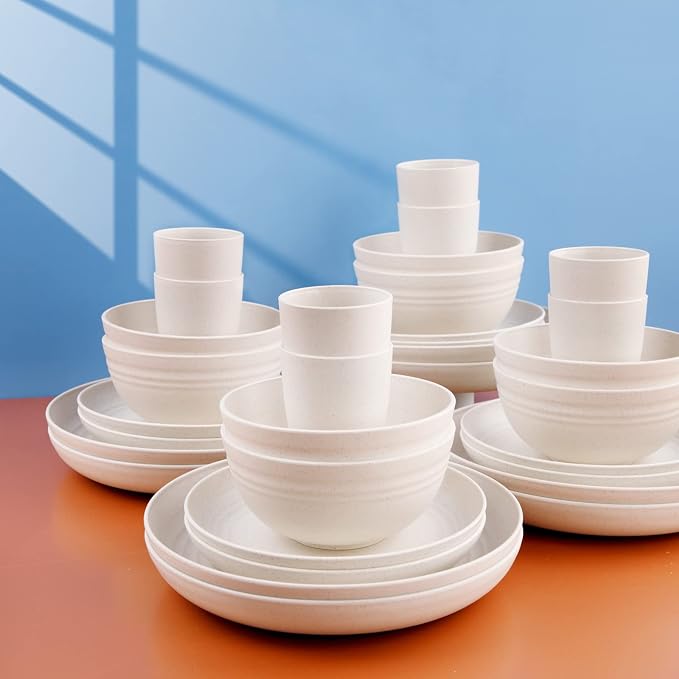 Wheat Straw Dinnerware Sets, Dish Sets - Image 6
