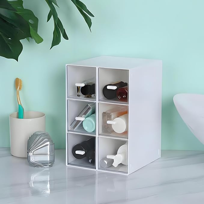 Desktop Organizer With 6 Drawers, Pencil Box, Stationary Organizer | 2 Tiers - Image 4