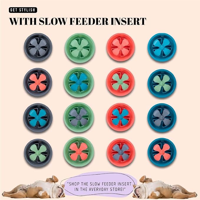 AVERYDAY Slow Feeder Dog Bowls for Large Breeds Fits Raised Feeding Station - Image 8