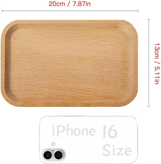 Linwnil 6 Pack 8 x 5 Inches Serving Platter Tray, Tray Cheese Plate Rectangular - Image 2