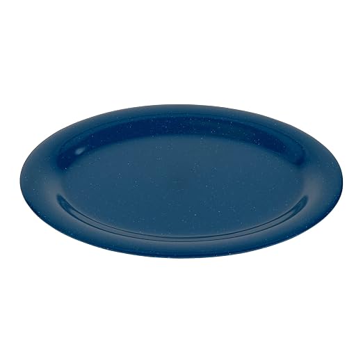GET 12" x 9" Blue Oval Texas Melamine Dinner Plate | Dishwasher safe, by Unknown