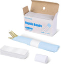 Germiwipe 500 Pcs Napkin Bands, Paper Napkin Rings Self-Adhesive, | Silverware by Germiwipe