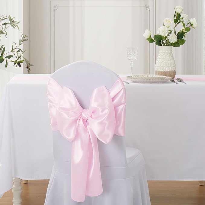 Light Pink Satin Table Runner, 12x108 Inches, 12 Pack | Premium Satin, Smooth - Image 4