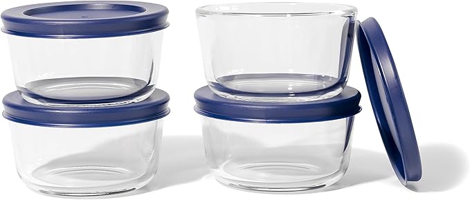 8-Piece Glass Food Storage Containers Set | 7-Ounce, Leakproof | Microwave - Image 5
