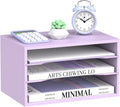 3 Tier Wood Desk Organizer, Paper Organizer by SUPEASY