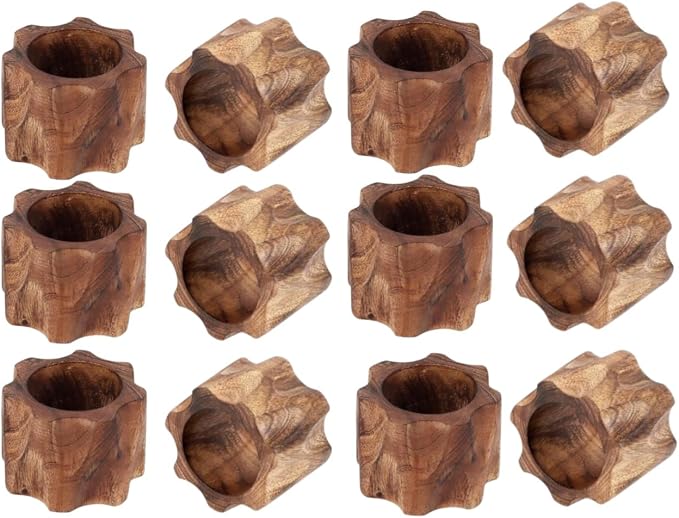 Napkin Rings, Wood Napkin Rings Napkin Holders Buckles by Unknown