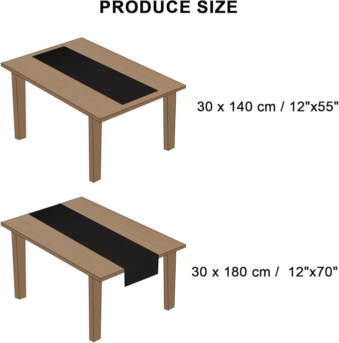 Table Runner 55 Inches Long, Vinyl Woven Heatproof Table Runners | Washable - Image 9