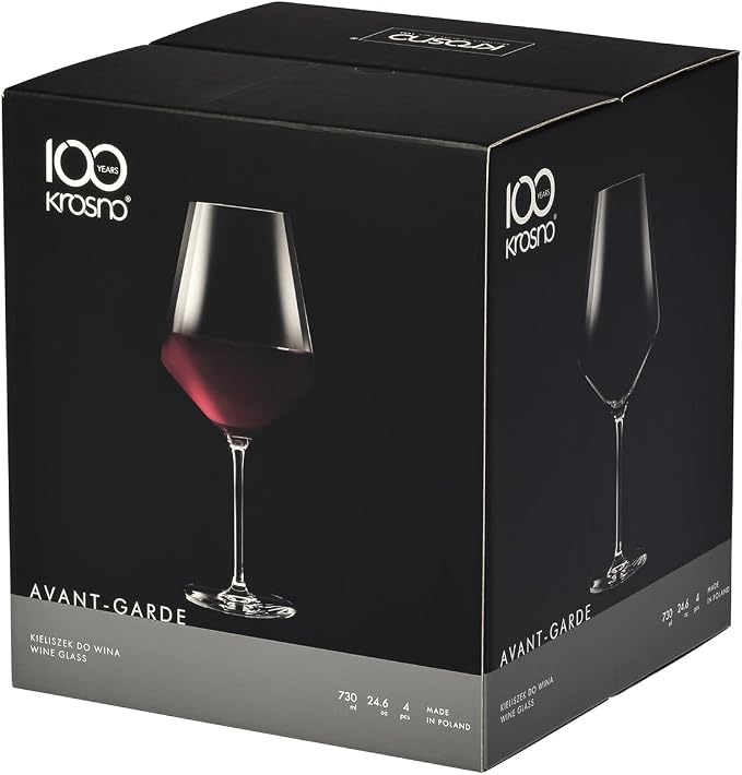 Krosno Crystal Red Wine Glasses | Set of 4 | 24.7 oz | Avant-garde Collection | - Image 8