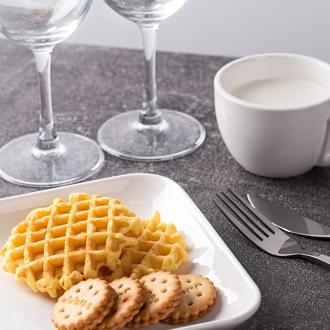 DELLING 8 Inch White Rectangular Plates Set of 3 - Image 5