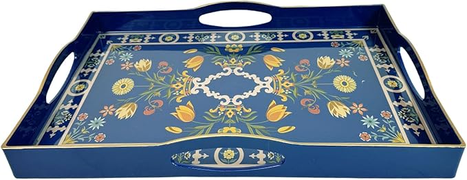 Boho Blue Decorative Tray, Serving Tray - Image 5