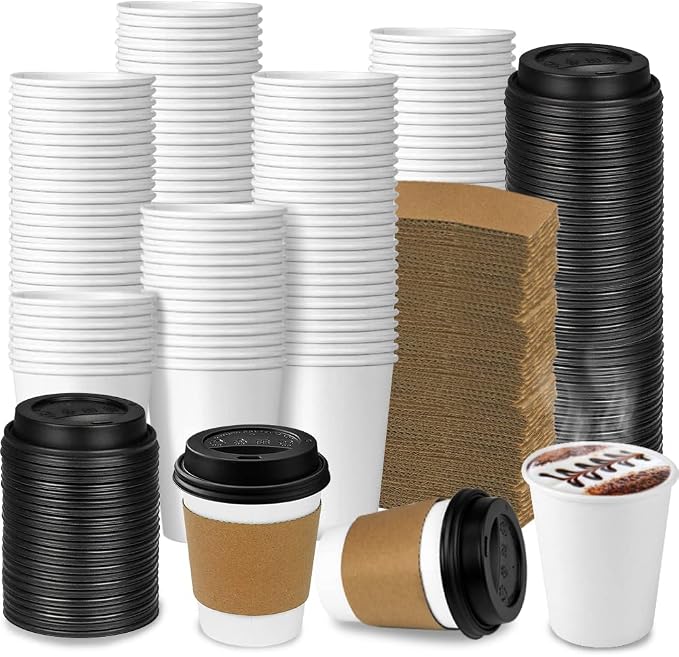 Ginkgo 100-Pack 8 oz Thickened Coffee Cups by HOME
