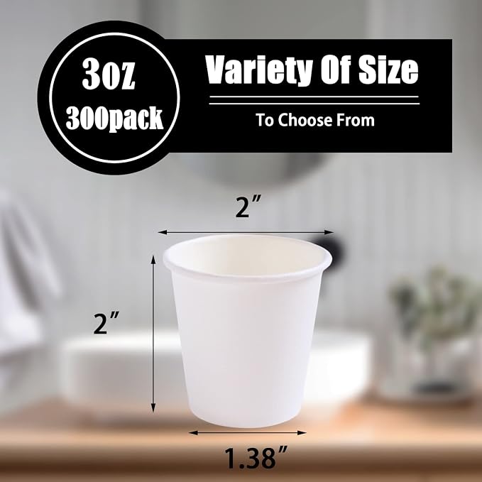 Lamosi 300 Pack 3oz Paper Cups Mini Espresso Cups - Image 2