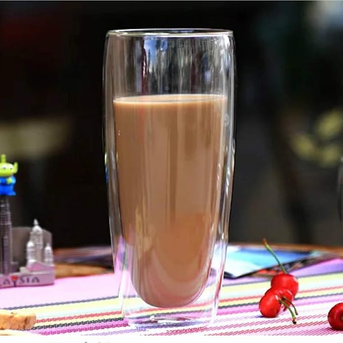 Glass Coffee Mugs, Double Wall Insulated Thermal Cups Drinking Glasses - Image 2