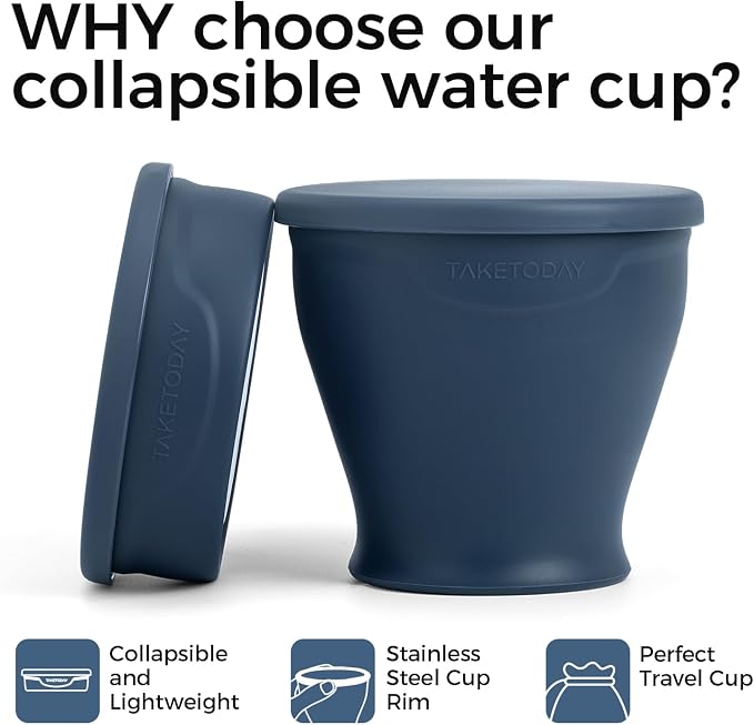 TakeToday Collapsible Cup 8 oz, Foldable - Image 3