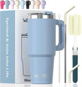 30 oz Tumbler with Handle, Tumbler with Lid and Straw, Double Wall Insulated by Watersy