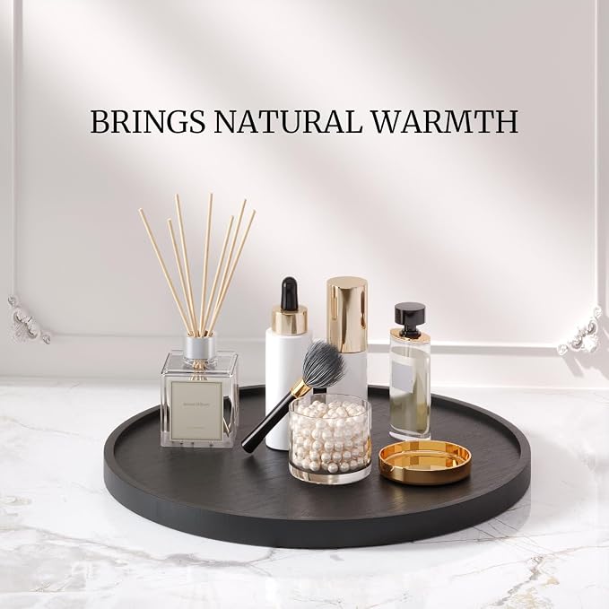 VERTORGAN Bamboo Serving Tray, 11.8 Inch Trays, Home Decor | Coffee Table Tray - Image 2