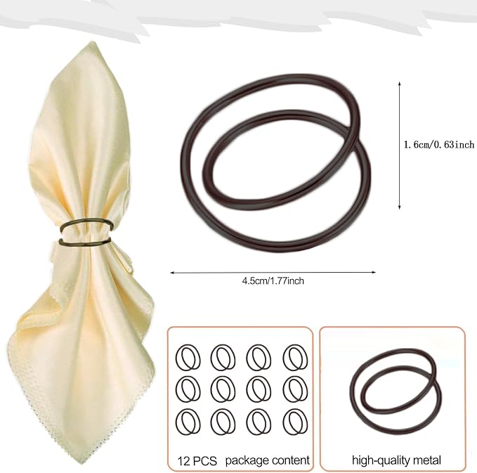 Black Napkin Rings - Image 2