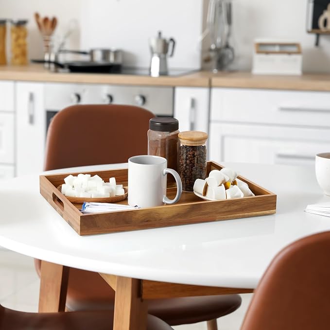 17 Inch Acacia Wood Serving Tray - Image 6