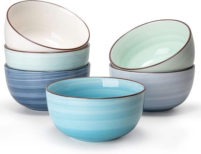 Sweese 10 Oz Ceramic Ice Cream Bowls, Dishwasher Microwave Safe Dessert Bowls by Sweese